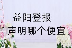 益陽登報(bào)聲明哪個便宜